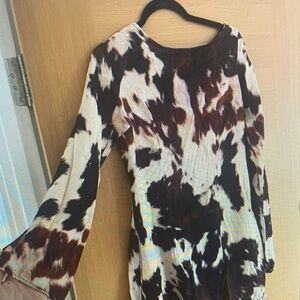 ASOS Brown and Cream Mini Dress